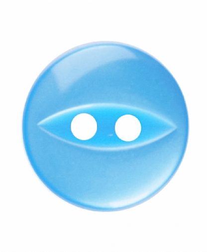Round Fisheye Button - 18 Lignes (11mm) - Bright Blue (G033918_016)