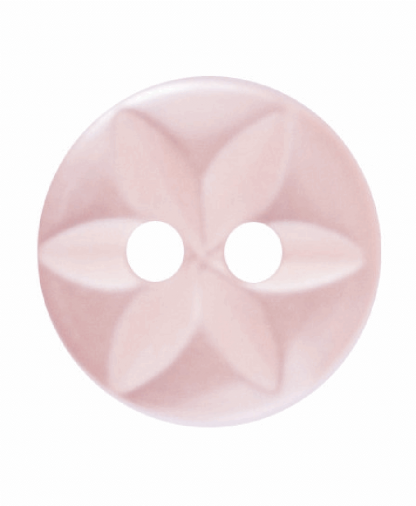 Round Star Button - 18 Lignes (11mm) - Peach (G203218_5)