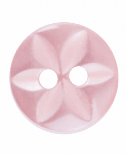Round Star Button - 18 Lignes (11mm) - Pink (G203218_7)