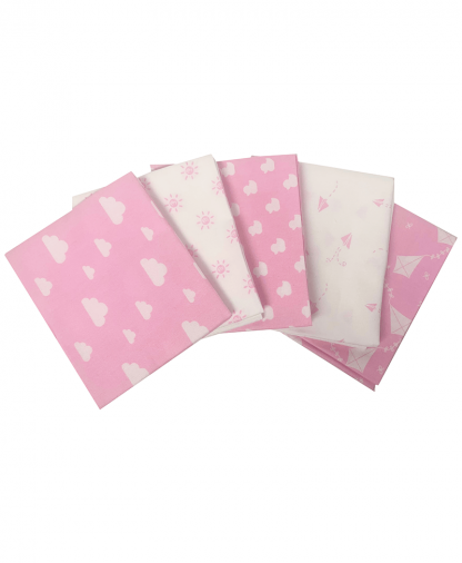 Craft Cotton Co - Nursery Basics - Pink - Fat Quarters