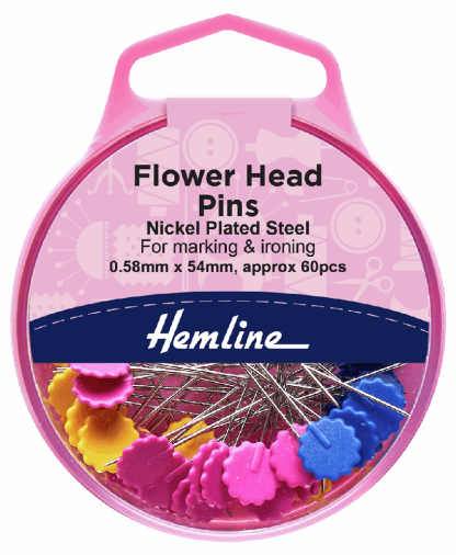 Hemline Flower Head Pins (H707)