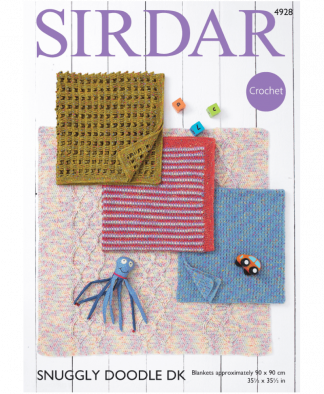 Sirdar 4928 Blankets in Snuggly Doodle DK