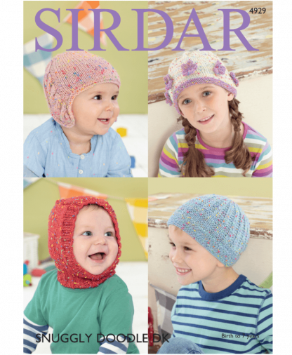 Sirdar 4929 Hats in Snuggly Doodle DK