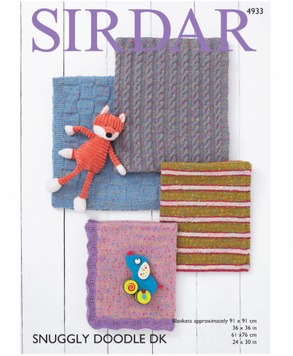 Sirdar 4933 Blankets in Snuggly Doodle DK