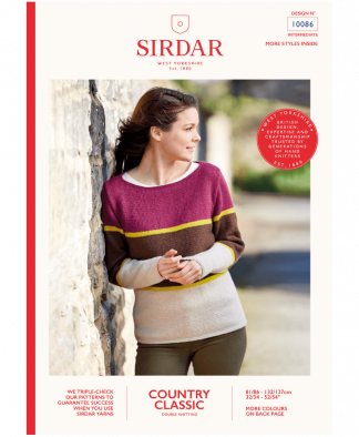 Sirdar 10086 Three Colour Sweater in Country Classic DK
