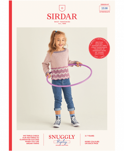 Sirdar 2538 Girls Sweater in Snuggly Replay
