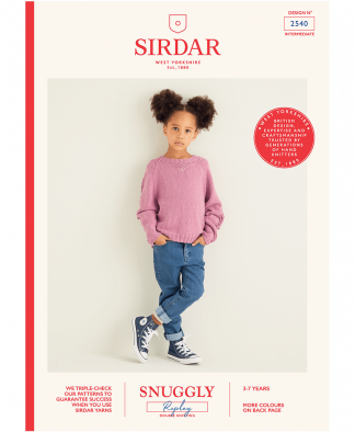 Sirdar 2540 Girls Sweater in Snuggly Replay