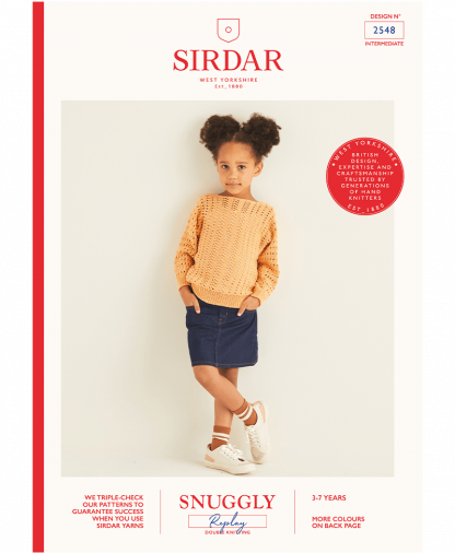 Sirdar 2548 Girls Sweater in Snuggly Replay