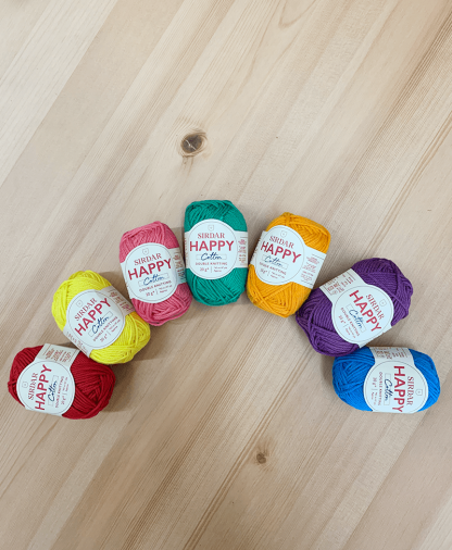 Sirdar Happy Cotton DK Rainbow Colour Pack