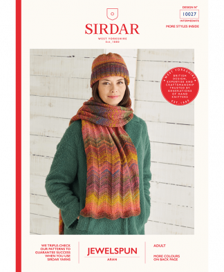 Sirdar 10027 Hat and Scarf in Sirdar Jewelspun