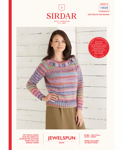 Sirdar 10028 Top Down Sweater in Sirdar Jewelspun