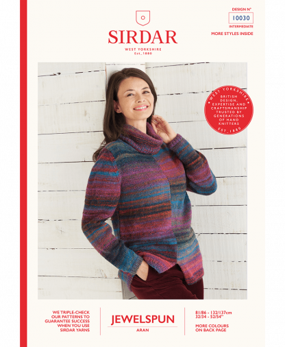 Sirdar 10030 Two Tone Sweater in Sirdar Jewelspun