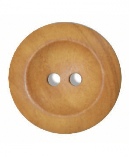 Round Olive Wood Button - Size 40 (25mm) (G176340)