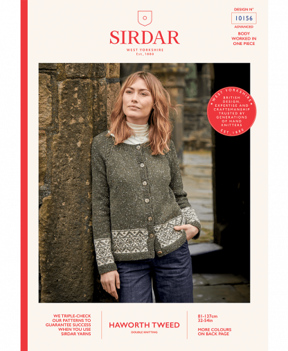Sirdar 10156 Ladies Cardigan in Haworth Tweed