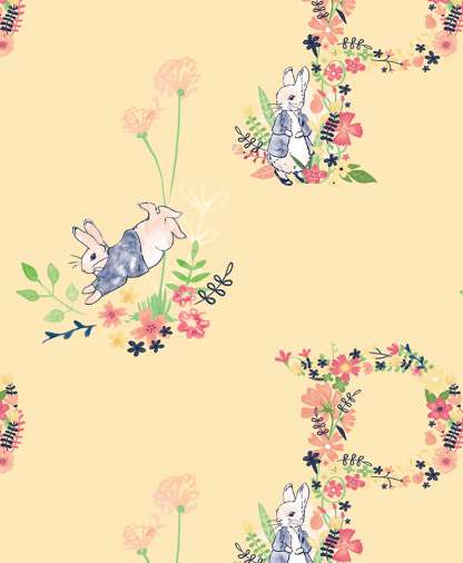 Craft Cotton Co - Peter Rabbit - Flowers and Dreams - 03 Floral Letter (2727-03)