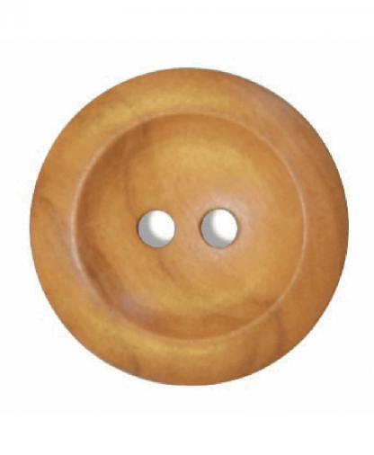 Round Olive Wood Button - Size 45 (28mm) (G176345)