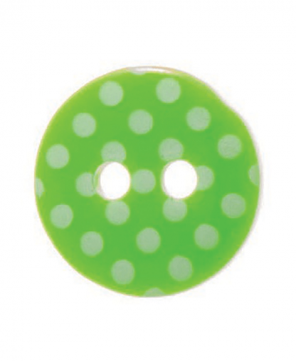 Round Spot Button Size 20 (12mm) - Green (24)