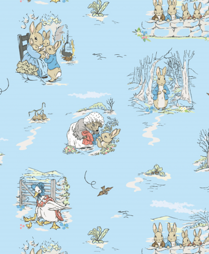 Craft Cotton Co - Peter Rabbit & Friends - Fabric Collection - 01 Outside (2812-01)