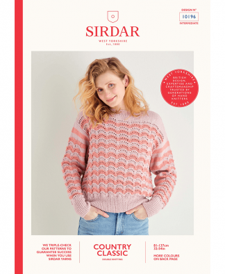Sirdar 10196 Lace Chevron Sweater in Sirdar Country Classic DK