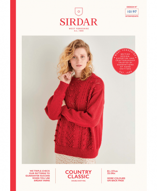 Sirdar 10197 Lace and Bobble Textured Sweater in Sirdar Country Classic DK