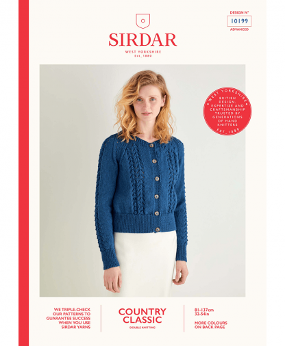 Sirdar 10199 Lace Textured Cardigan in Sirdar Country Classic DK