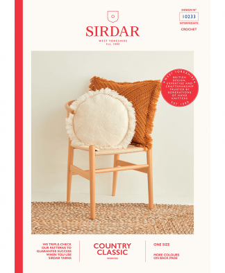 Sirdar 10233 Crochet Chevron and Fringed Cushions in Sirdar Country Classic Worsted
