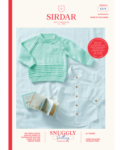 Sirdar 5319 Baby Sweater in Snuggly Soothing DK