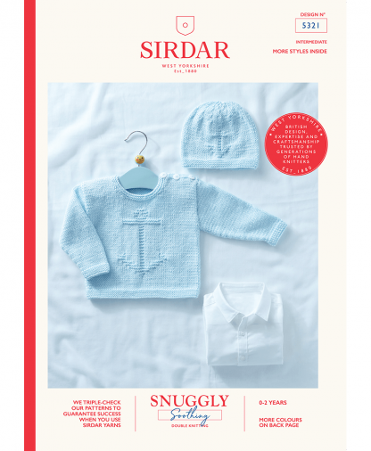 Sirdar 5321 Baby Sweater in Snuggly Soothing DK