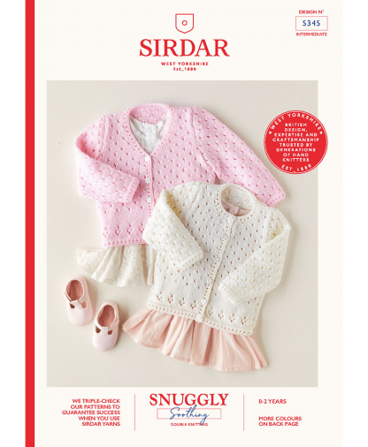 Sirdar 5345 Cardigan in Snuggly Soothing DK