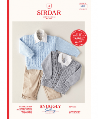 Sirdar 5347 Cardigan & Sweater in Snuggly Soothing DK