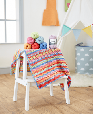 West Yorkshire Spinners Bo Peep Crochet Carousel Baby Blanket Pattern