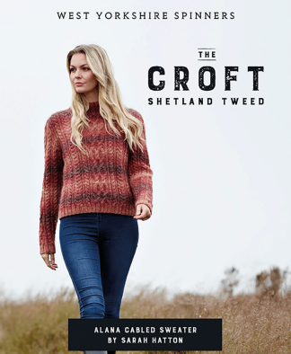 West Yorkshire Spinners The Croft Wild Shetland Alana Cabled Sweater Pattern