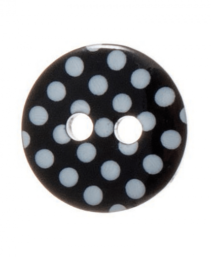 Round Spot Button Size 24 (15mm) - Black (34)