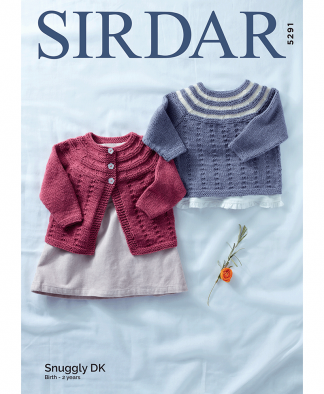 Sirdar 5291 Baby Cardigan & Sweater in Snuggly DK