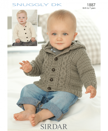 Sirdar 1887 Baby Round Neck & Hooded Jackets in Snuggly DK
