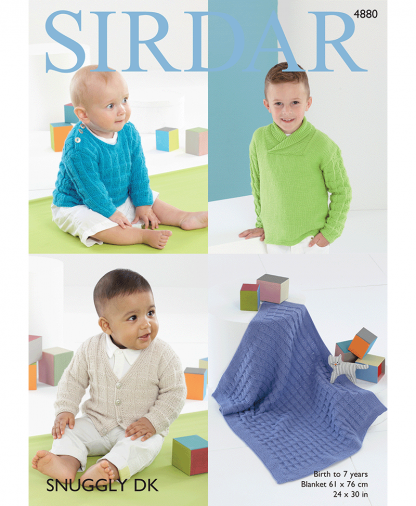 Sirdar 4880 Babys & Younger Childrens Cardigans in Snuggly DK