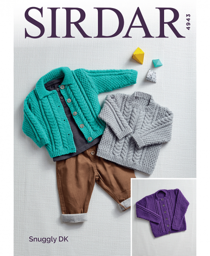Sirdar 4943 Childs Sweater Cardigans in Snuggly DK