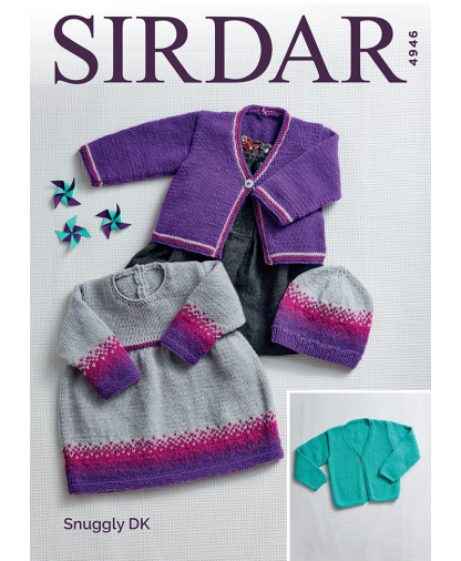 Sirdar 4946 Girls Dress and Cardigan in Snuggly DK