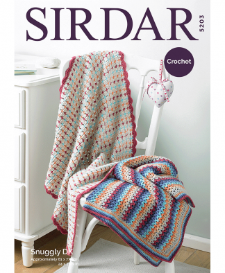 Sirdar 5203 Baby Blanket or Afghans in Snuggly DK