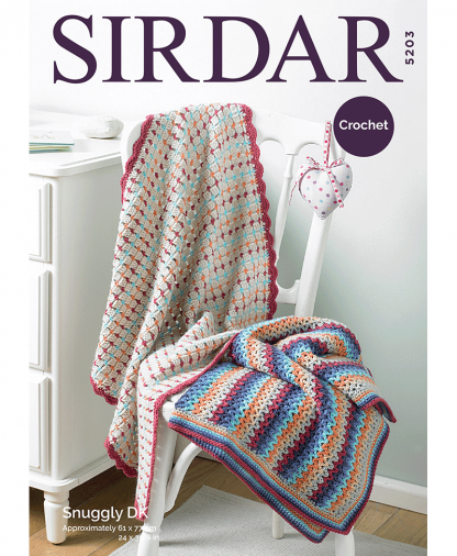 Sirdar 5203 Baby Blanket or Afghans in Snuggly DK