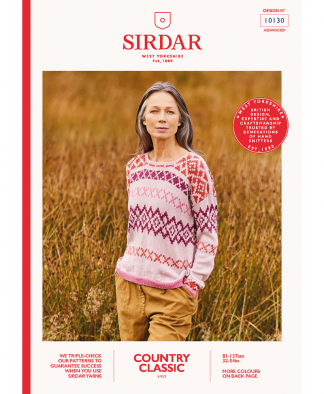 Sirdar 10130 Fairisle Slouchy Sweater in Country Classic 4 Ply
