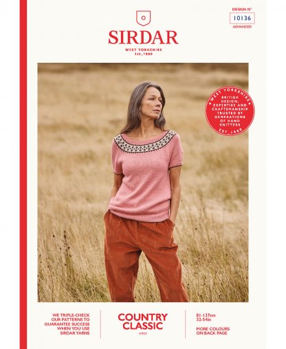Sirdar 10136 Yoke Top in Country Classic 4 Ply