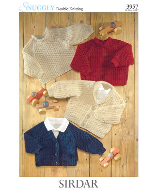 Sirdar 3957 Baby Cardigans & Sweaters in Snuggly DK