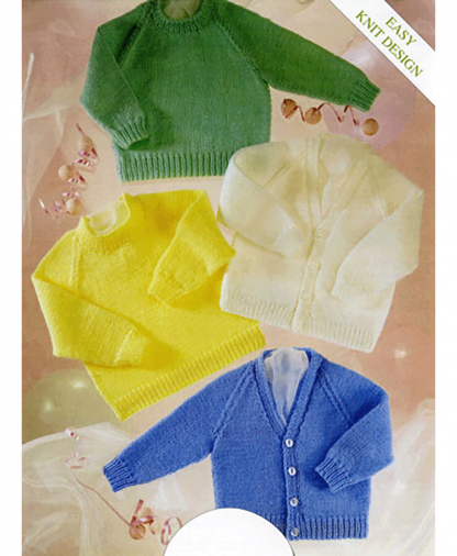 UK Hand Knit Assoc 4 Ply & Double Knit Cardigan and Sweater (UKHKA03)