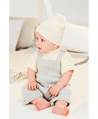 Stylecraft 9498 Dungarees, Top and Hat in Bambino DK