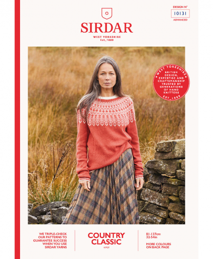Sirdar 10131 Fairisle Yoked Sweater in Country Classic 4 Ply