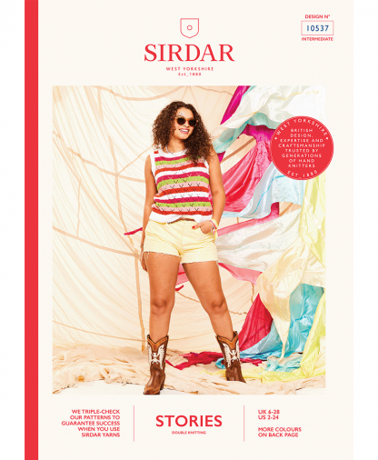 Sirdar 10537 Headliner Stripe Vest in Sirdar Stories DK