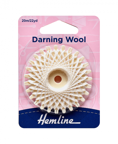 Hemline Darning Wool - White (H1003.WH)