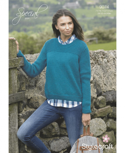 Stylecraft 9074 Sweater in Special Aran