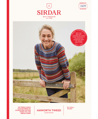 Sirdar 10699 Circular Walk Sweater in Sirdar Haworth Tweed